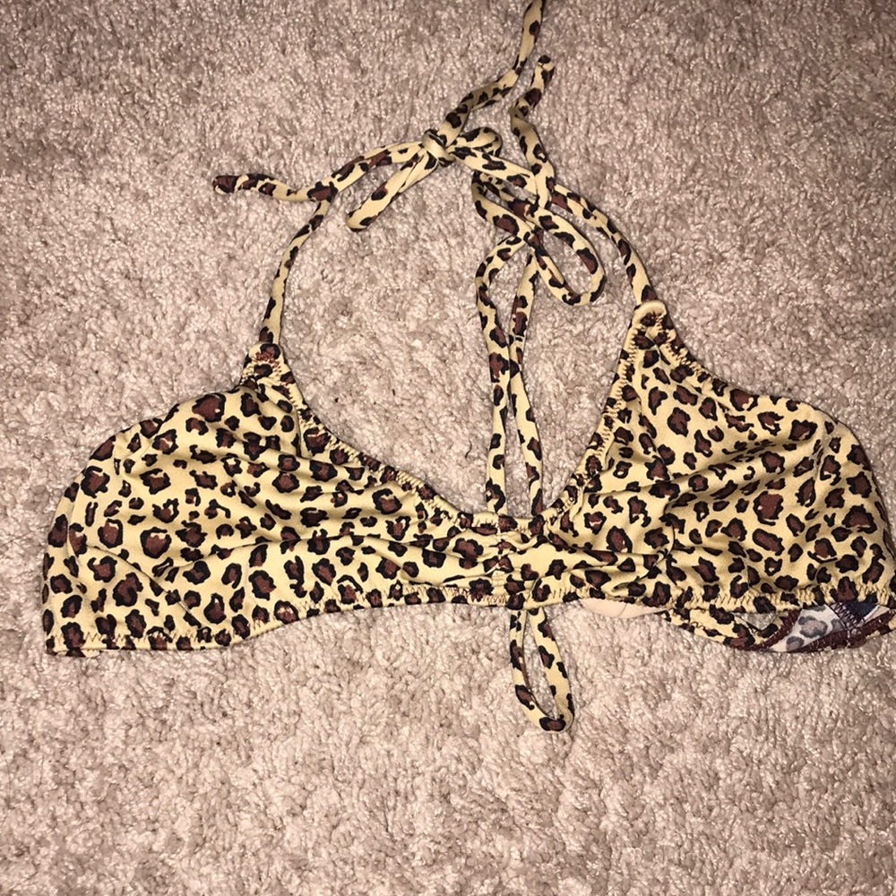 Cheetah print swim top